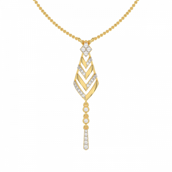 Diamond and Gold Christmas Tree Pendant