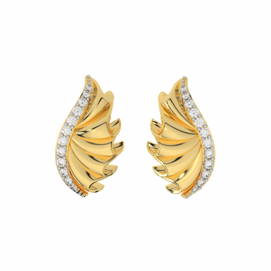Feel Flying Diamond Stud Earrings