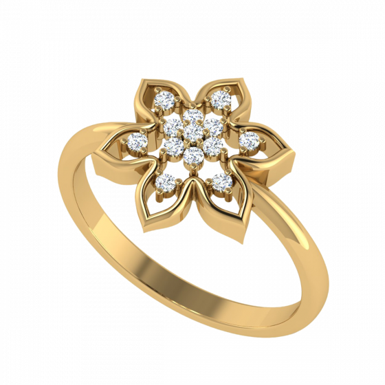Spring In Everything Floral Diamond Ring