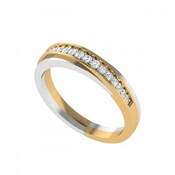 Two Tone Treat Diamond Ring