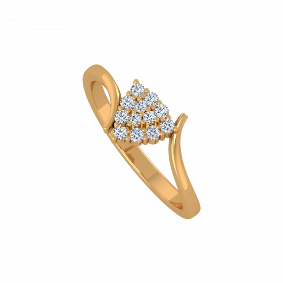 The Trillion Trend Gold Diamond Ring