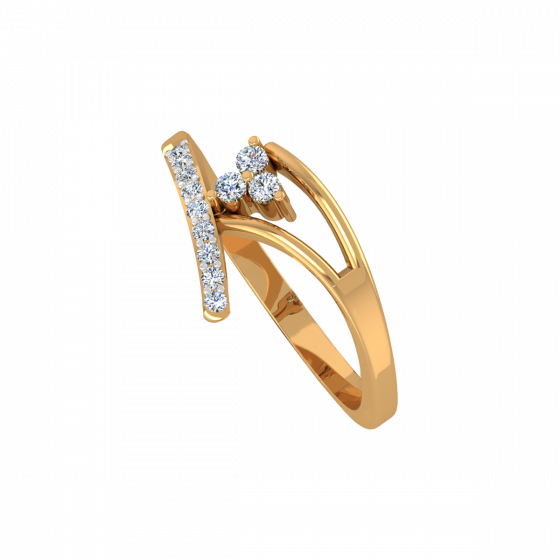 The Golden Tripod Gold Diamond Ring