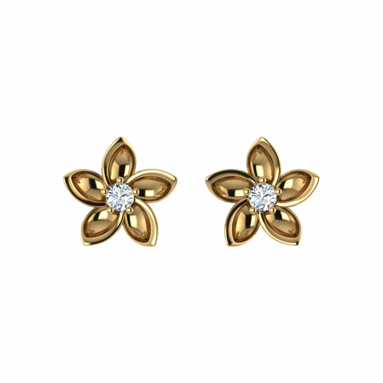 The Floral Treasure Diamond Stud Earrings