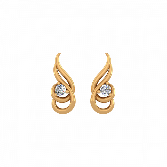 Posy Pose Diamond Stud Earrings