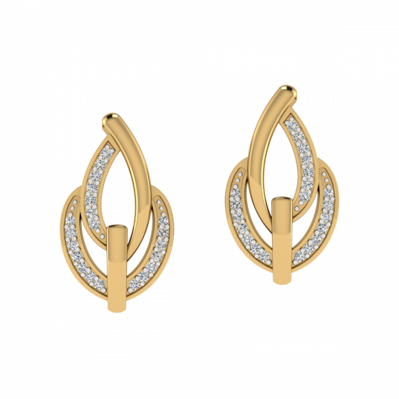 Light A Fire Diamond Stud Earrings