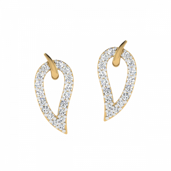 The Leaf Speaks Bliss Diamond Stud Earrings