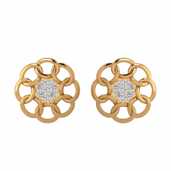Rings of Romance Diamond Stud Earrings