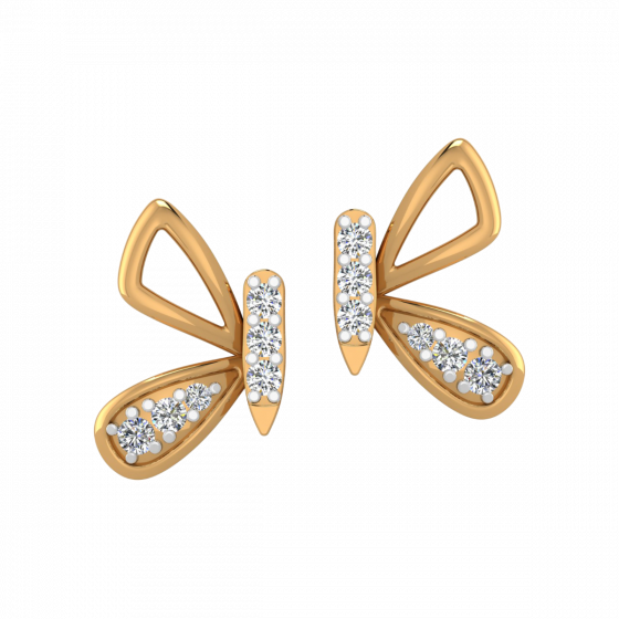 The Mystique Fly Diamond Stud Earrings