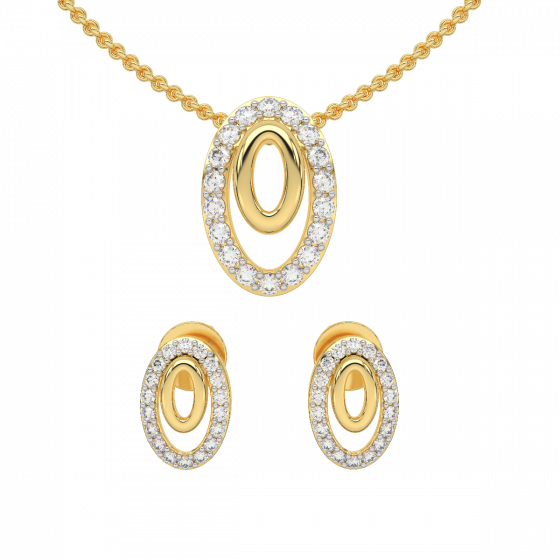 Sun N Shine Diamond Pendant Set