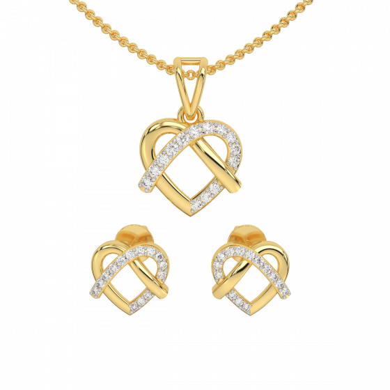 The Heartbeats Diamond Pendant Set
