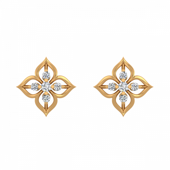 Pretty Daisy Diamond Stud Earrings