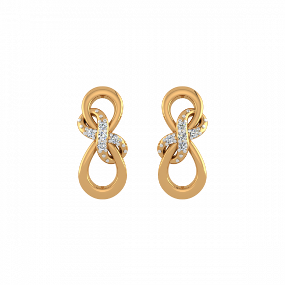 Infinity Forever Diamond Stud Earrings