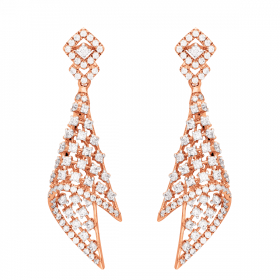 Enshrine- Diamond and Gold Earring