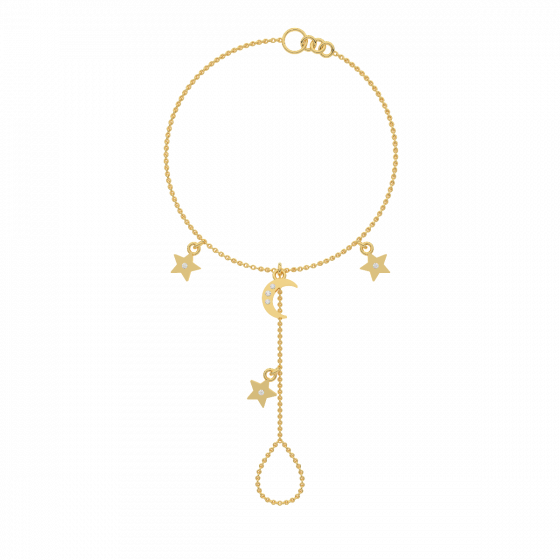 The Diamond Charm Bracelet with Ring