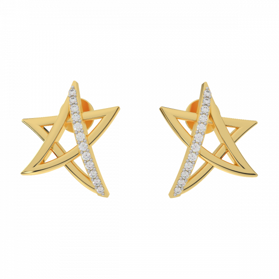 The Starred Away Diamond Stud Earring