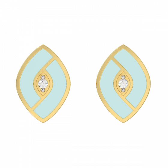 The Cute Diamond Enamel Earring