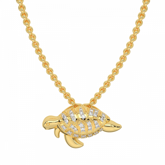 Terry Turtle Gold Diamond Pendant