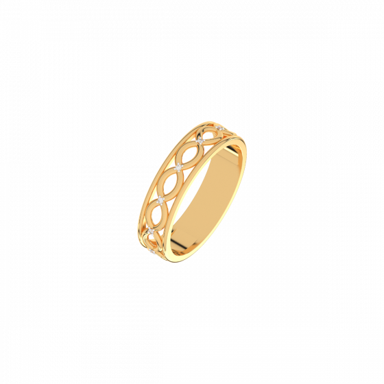 The diamond and gold love band For Him