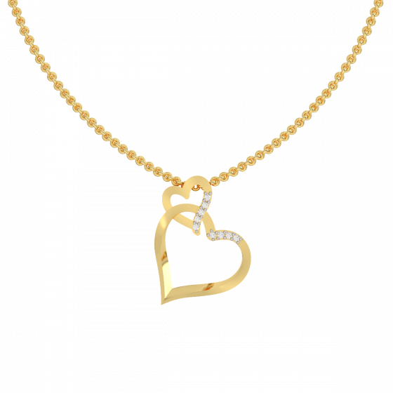 The Forever in Love Diamond Heart Pendant Charm