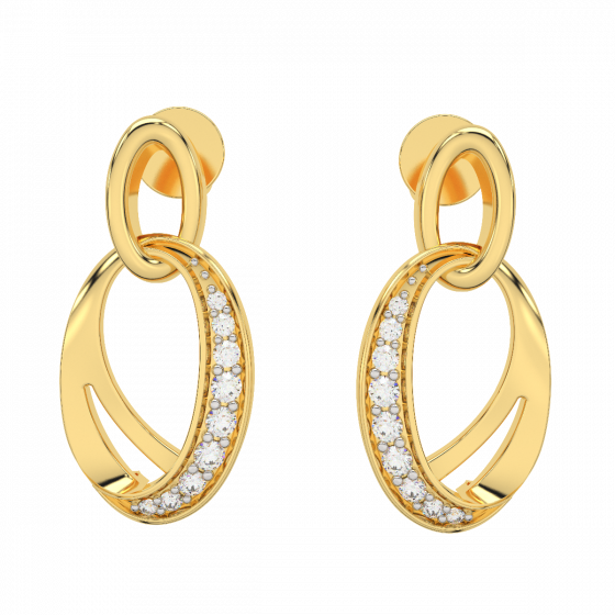 Oh Beauty Gold Diamond Earrings