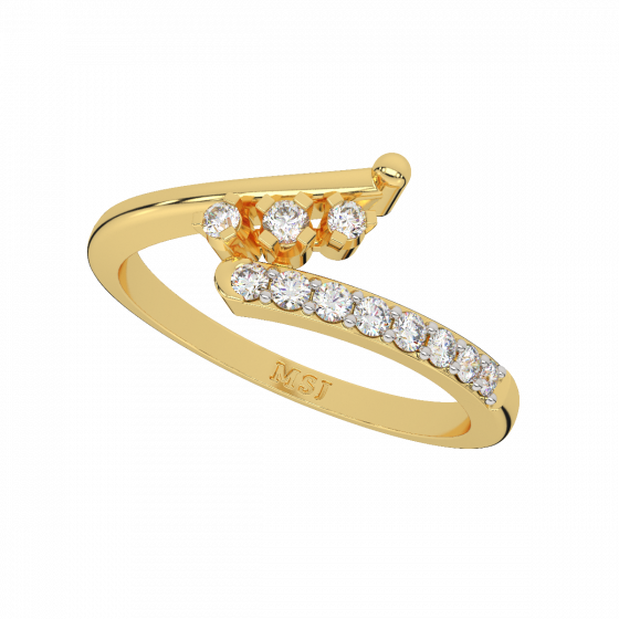 The Mystery Flow Gold Diamond Ring