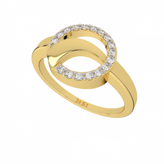 The Diamond Roundabout Gold Diamond Ring