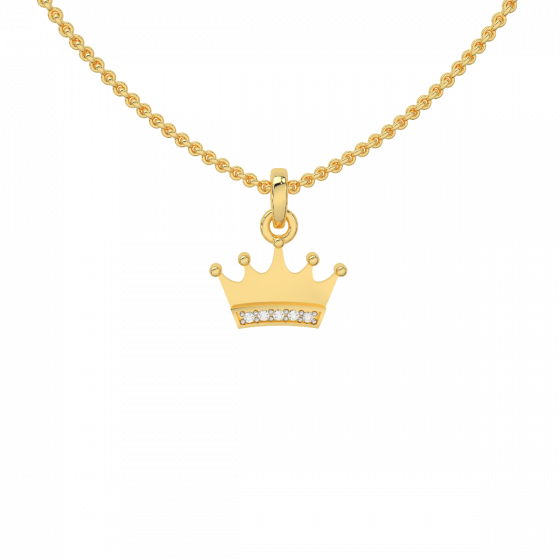 Princess Crown Diamond Kids Pendant