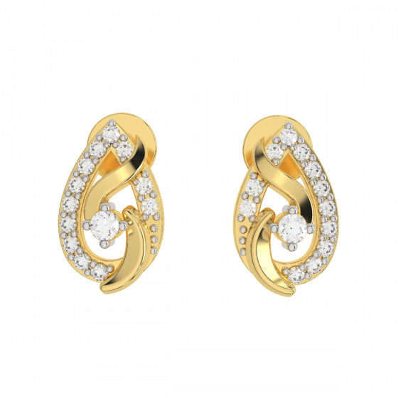 The Moonlight Diamond Gold Earrings