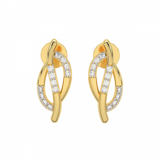 Golden Blush Gold Diamond Earrings