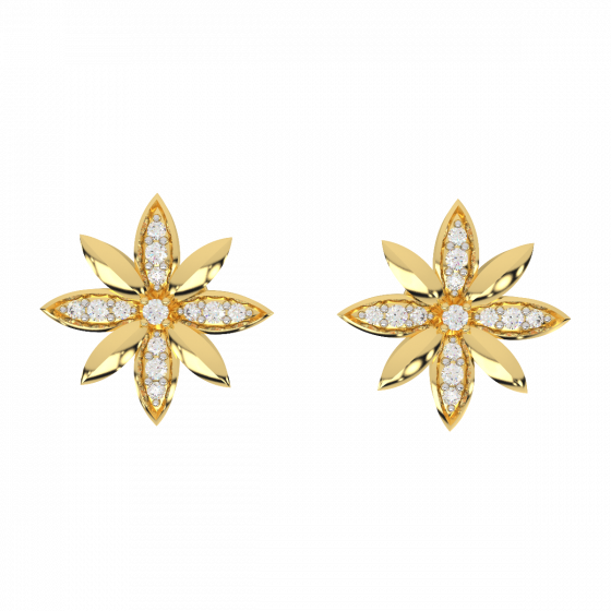 The Daisy Gold Diamond Earrings