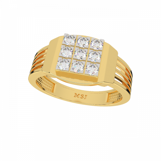The Outwit Gold Diamond Men's Ring