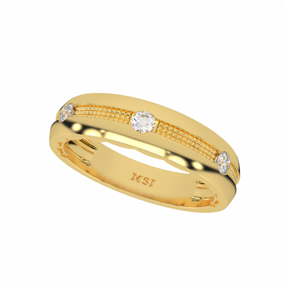 Cool Hues Gold Diamond Ring