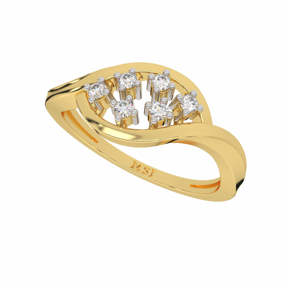 The Diamond Buds Gold Diamond Ring