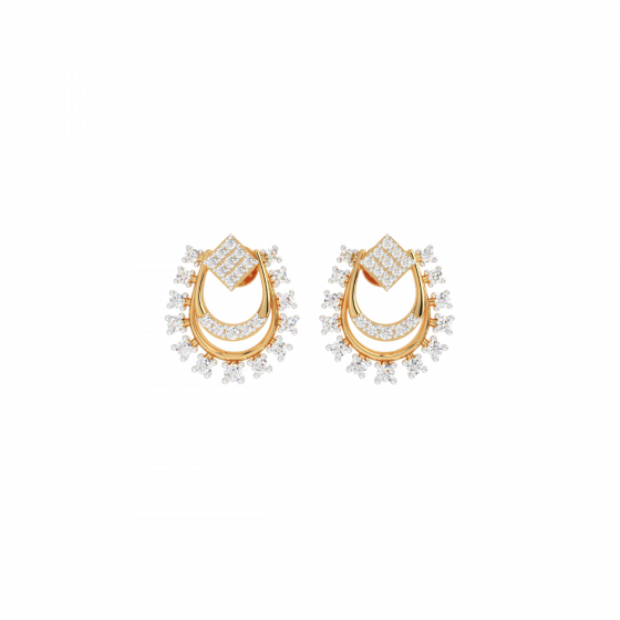 I attract abundance 18K Gold & Diamond Earrings