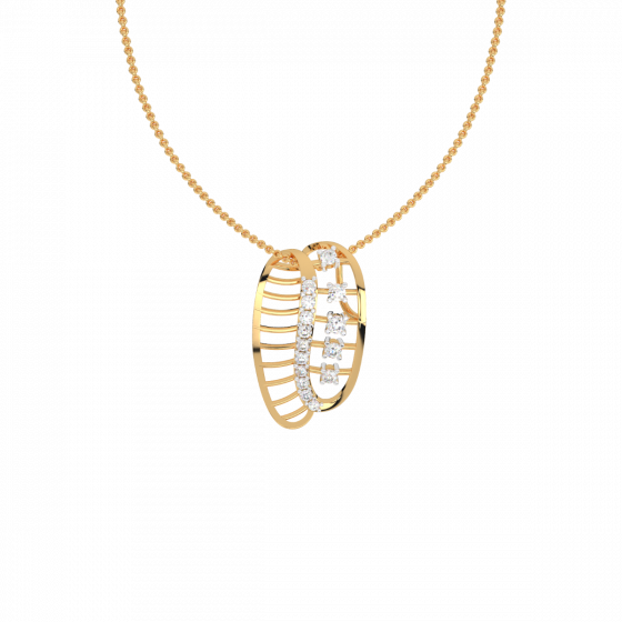 I am grateful for each moment - 18K Gold & Diamond Pendant 