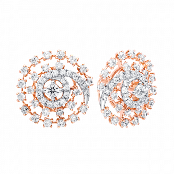 Trapped With Embrace-Diamond Earrings