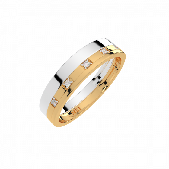 The Elegant Couple Gold Diamond Ring For Her