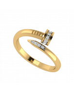 Spiral Nail Designer Diamond Ring