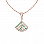 Diamond and Gold Christmas Enamel Pendant