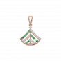 Diamond and Gold Christmas Enamel Pendant