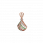 Diamond and Gold Christmas Enamel Pendant