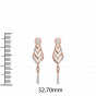 Diamond and Gold Christmas Tree Earrings