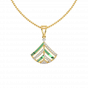 Diamond and Gold Christmas Enamel Pendant