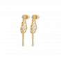 Diamond and Gold Christmas Tree Earrings