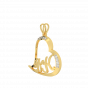 The Customized Couple Initials Gold Diamond Heart Pendant
