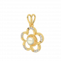 The Inflorescence Gold Diamond Pearl Pendant