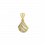 Diamond and Gold Christmas Enamel Pendant