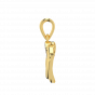 Letter P Heart Gold Diamond Pendant