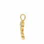 Alphabet R Heart Gold Diamond Pendant