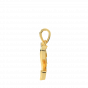 Letter M Heart Gold Diamond Pendant